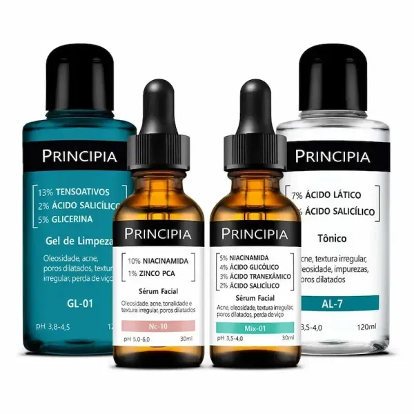Kit Principia Antiacne AV GL-01 + AL-7 + NC-10 + MIX-01